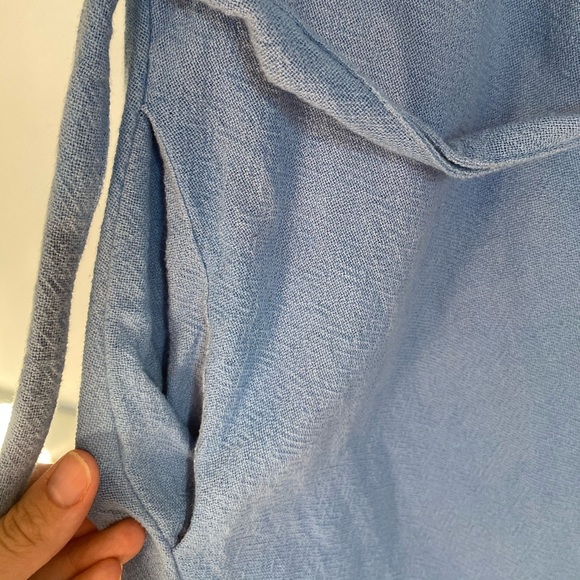 Free people Blue Mini Dress with belt tie bohemian - Picture 8 of 15